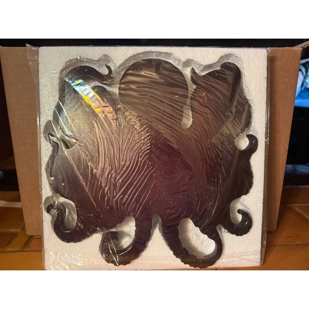 Large Octopus Wall Decor Nautical Beach House Coastal Hanging Art Dark Brown 11
